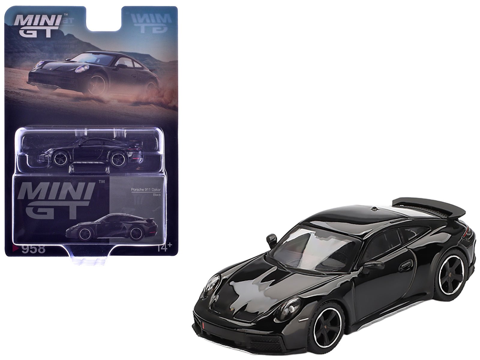 Porsche 911 Dakar Black Limited Edition 1/64 Diecast Model Car by Mini GT free shipping USA - Rapid Vehicles