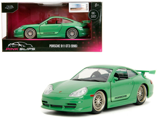 Porsche 911 GT3 (996) Green "Pink Slips" Series 1/32 Diecast Model Car by Jada free shipping USA - Rapid Vehicles