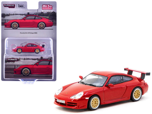 Porsche 911 GT3 (996) Red "Global64" Series 1/64 Diecast Model by Tarmac Works free shipping USA - Rapid Vehicles