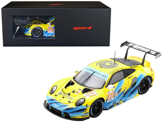 Porsche 911 RSR - 19 88 Fred Poordad - Maxwell Root - Jan Heylen "Dempsey - Proton Racing" GTE Am "24 Hours of Le Mans" (2022) with Acrylic Display Case 1/18 Model Car by Spark free shipping USA - Rapid Vehicles