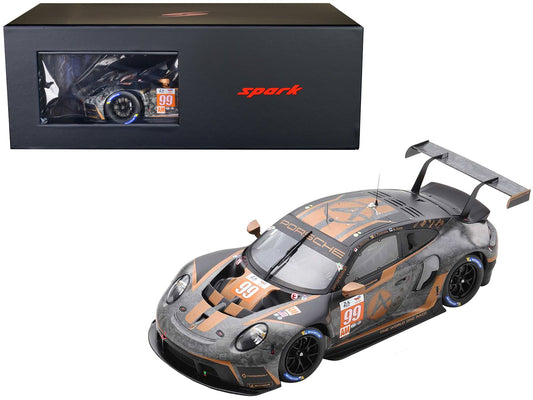 Porsche 911 RSR - 19 99 Andrew Haryanto - Alessio Picariello - Martin Rump "Hardpoint Motorsport" GTE Am "24 Hours of Le Mans" (2022) with Acrylic Display Case 1/18 Model Car by Spark free shipping USA - Rapid Vehicles