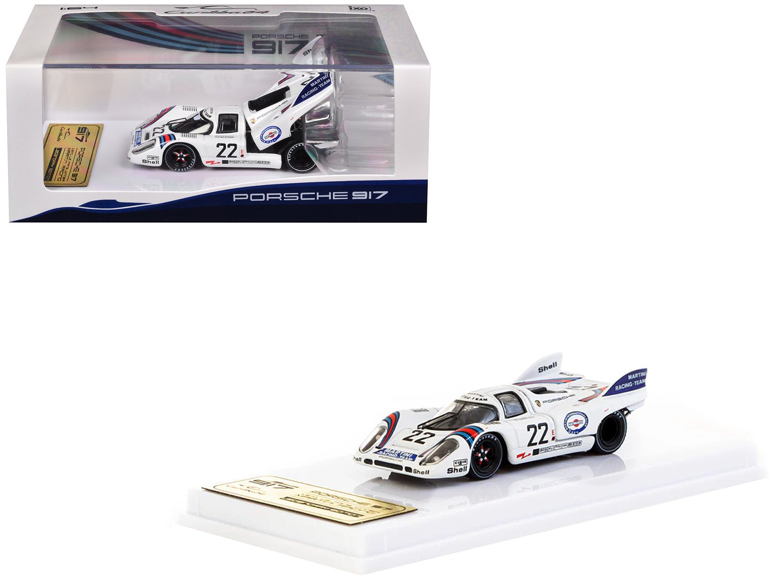 Porsche 917K 22 Gijs van Lennep - Helmut Marko "Martini Racing" Winner "24 Hours of Le Mans" (1971) "Curitiba64" Series 1/64 Diecast Model Car by Tarmac Works free shipping USA - Rapid Vehicles