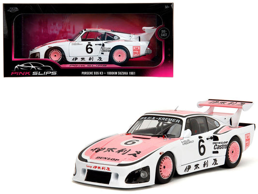 Porsche 935 K3 6 Bob Wollek - Henri Pescarolo Winner "Suzuka 1000KM" (1981) "Pink Slips" Series 1/18 Diecast Model Car by Jada free shipping USA - Rapid Vehicles