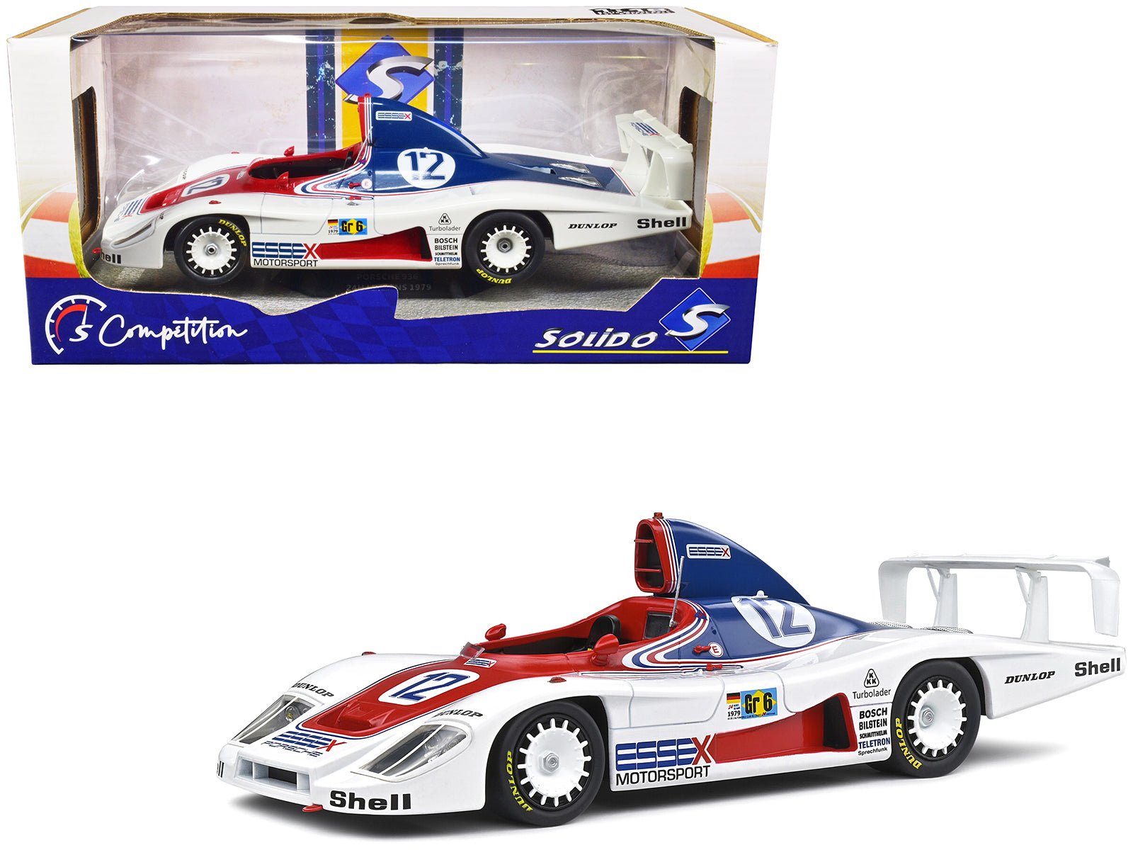 Porsche 936 12 Jacky Ickx - Brian Redman "Essex Motorsport" 24 Hours of Le Mans (1979) "Competition" Series 1/18 Diecast Model Car by Solido free shipping USA - Rapid Vehicles