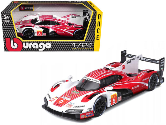 Porsche 963 6 Kevin Estre - Andre Lotterer - Laurens Vanthoor "Porsche Penske Motorsport" Winner "FIA World Endurance Championship" (2024) 1/24 Diecast Model Car by Bburago free shipping USA - Rapid Vehicles