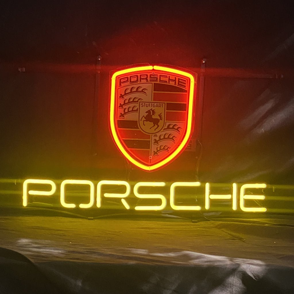 Porsche Car Neon Sign Light - Rapid Vehicles