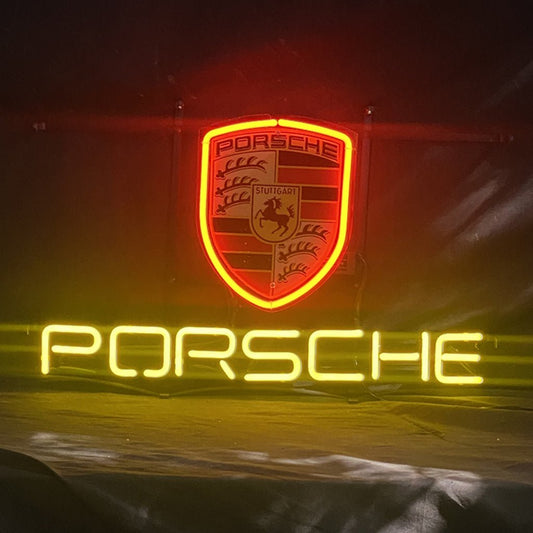 Porsche Car Neon Sign Light - Rapid Vehicles