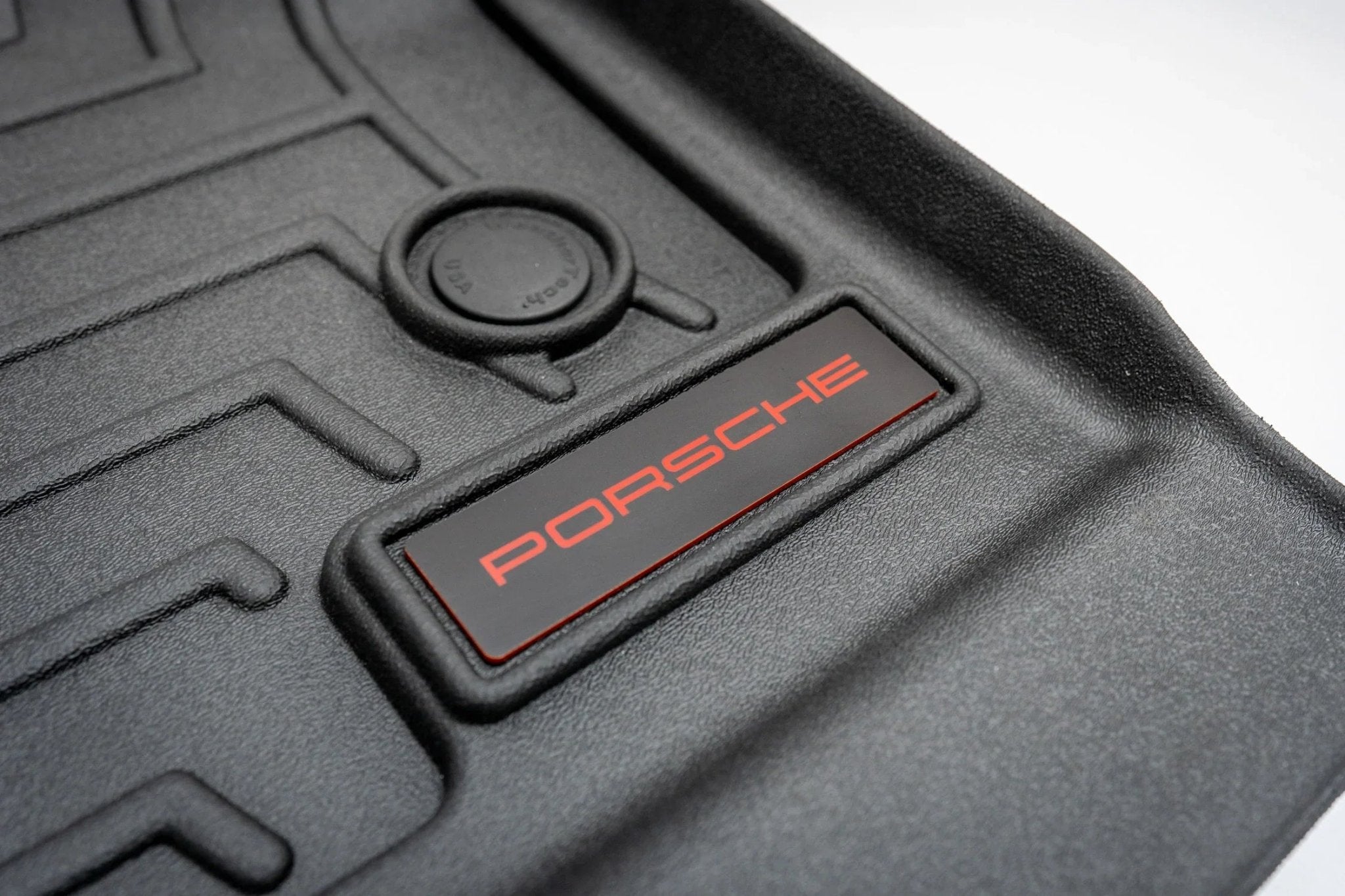 Porsche Logo Emblem for Weathertech All Weather Floor Mats (Single) - Porsche 911 Cayman Cayenne Boxter Macan Taycan - Rapid Vehicles