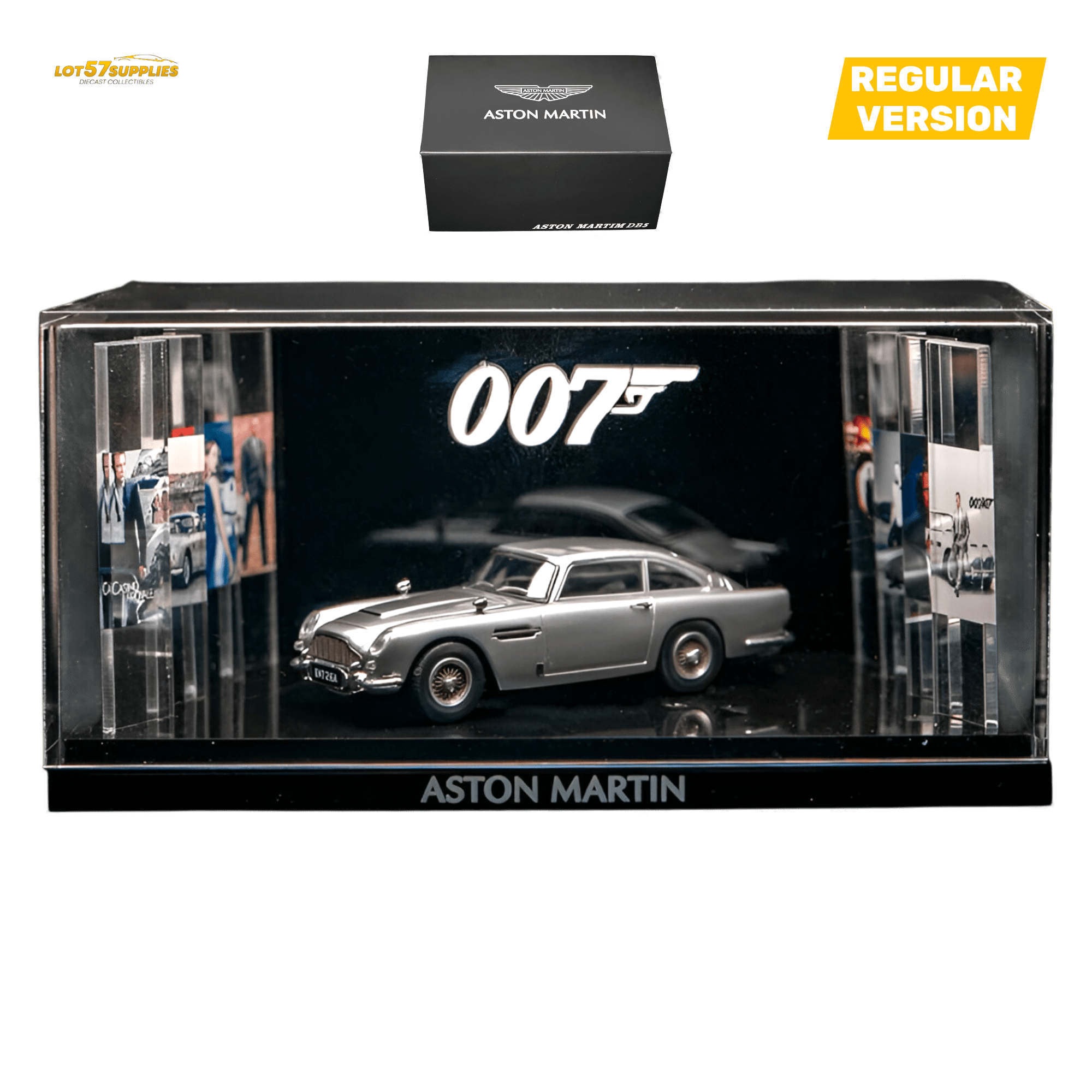 (Pre-Order) Aston Martin DB5 High Gloss Silver 1:64 - Rapid Vehicles