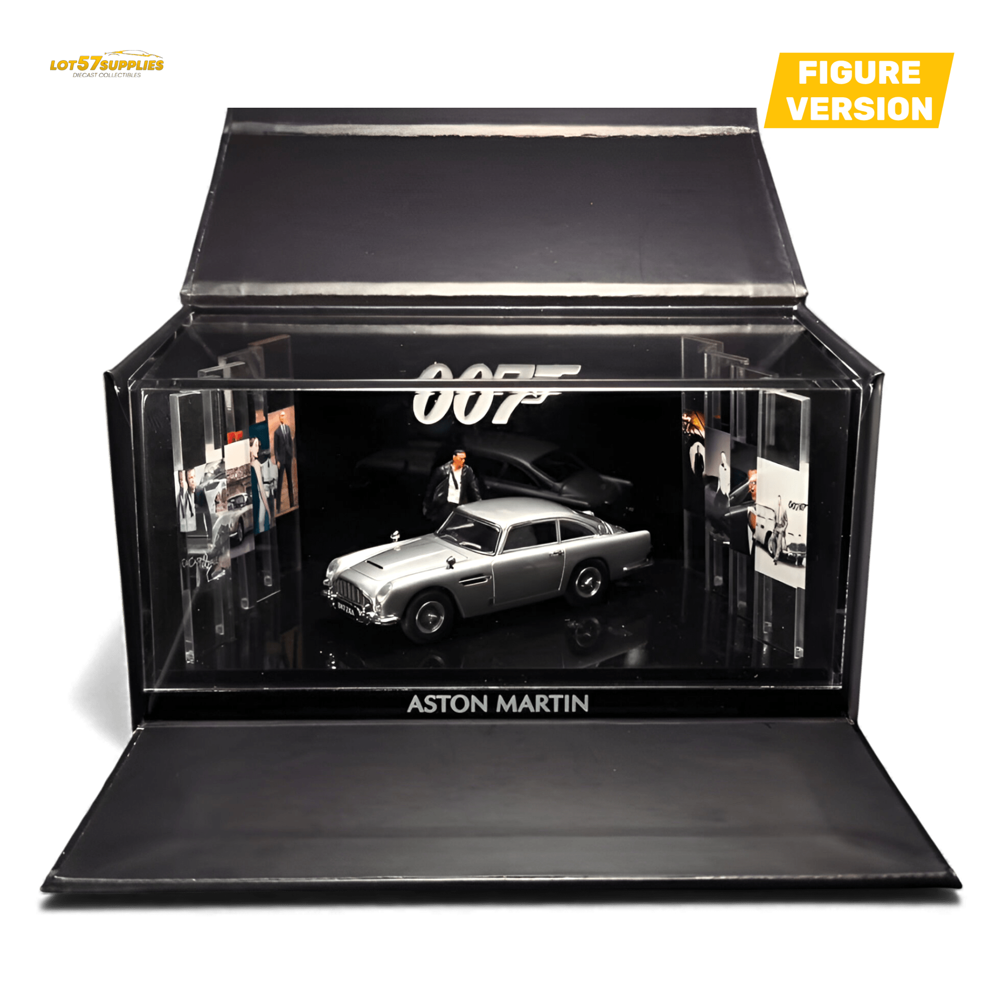 (Pre-Order) Aston Martin DB5 High Gloss Silver Figurine Ver 1:64 - Rapid Vehicles