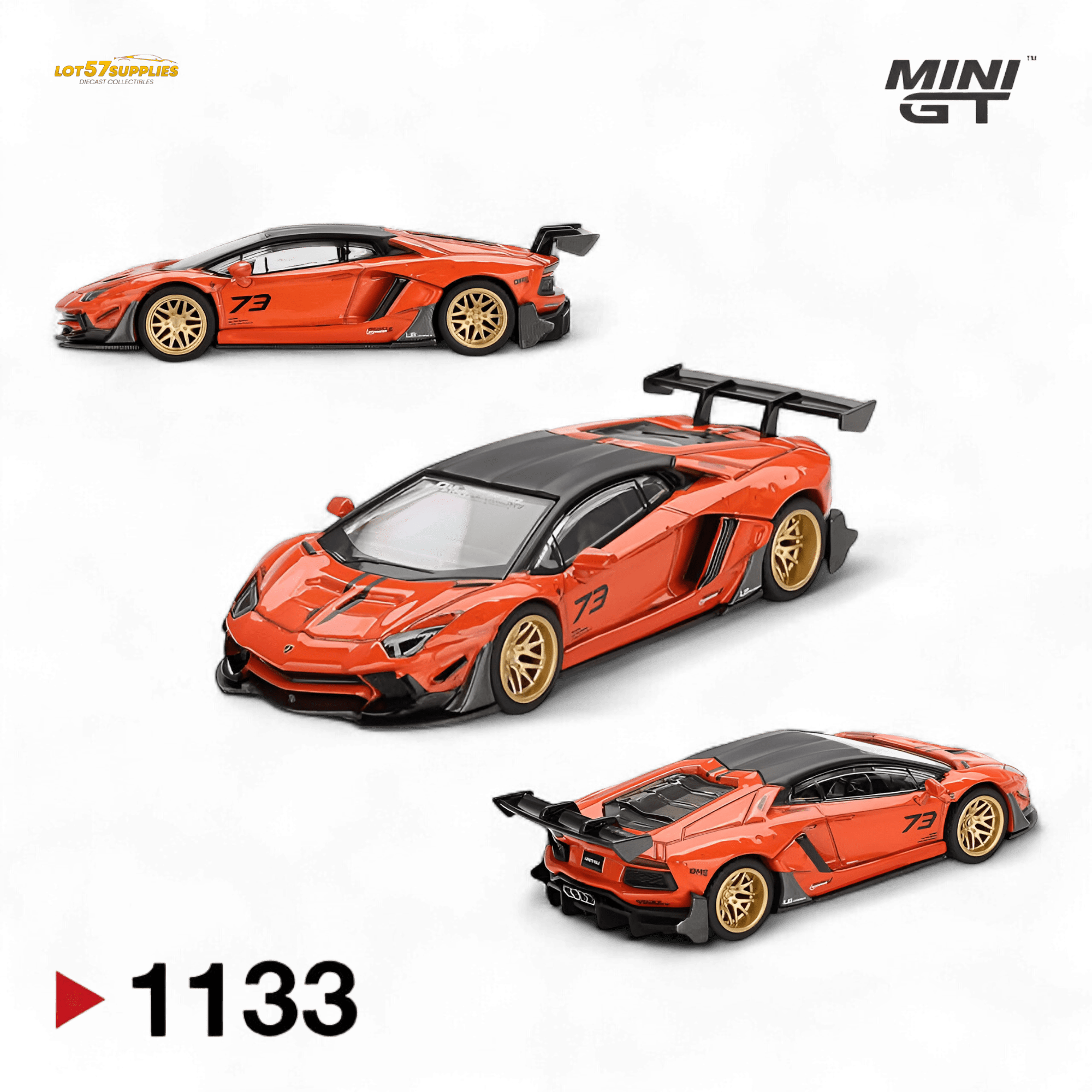 (Pre-Order) Mini GT Lamborghini Aventador Orange 1:64 - Rapid Vehicles