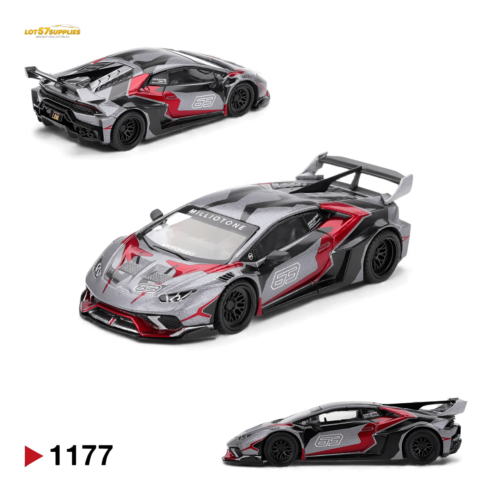 (Pre-Order) Mini GT LB Works Lamborghini Huracan GT RONIN 1:64 - Rapid Vehicles