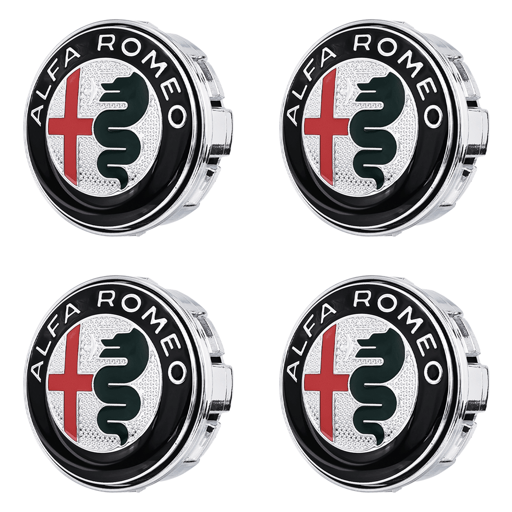 Premium LED Floating Wheel Logo Center Hub Caps Various Designs for Alfa Romeo - Rapid Vehicles