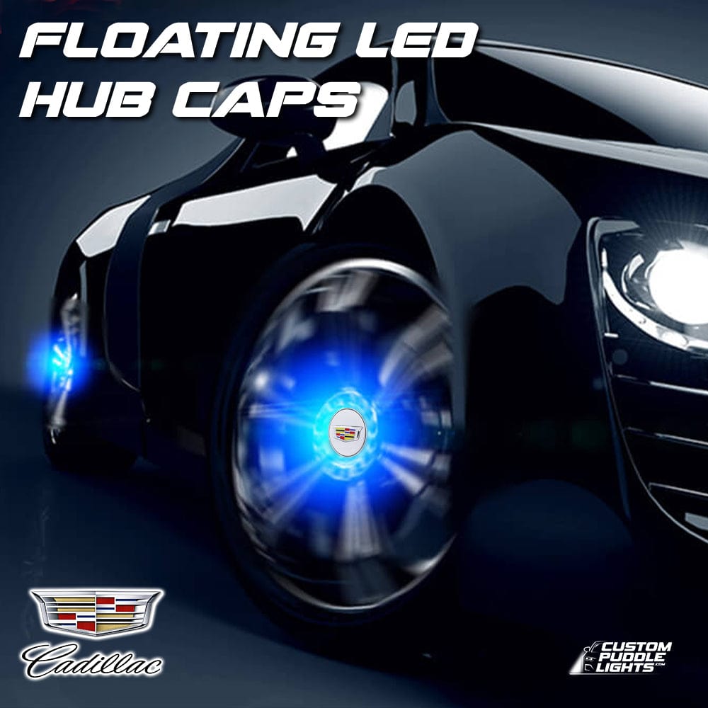 Premium LED Floating Wheel Logo Center Hub Caps Various Designs for Cadillac - Rapid Vehicles