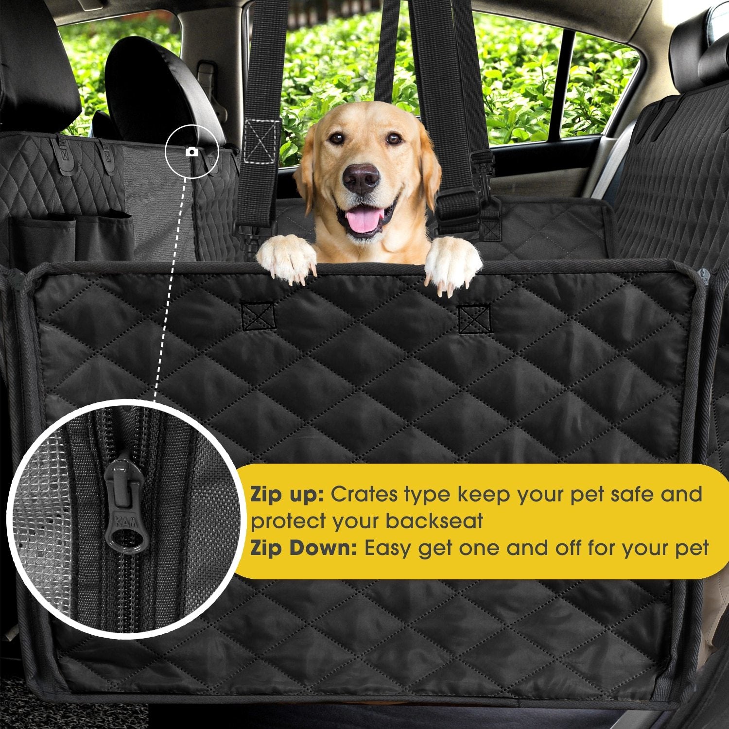 Waterproof Pet Car Seat Covers - Premium Pets from Yellow Pandora - Just $62.99! Shop now at Rapidvehicles