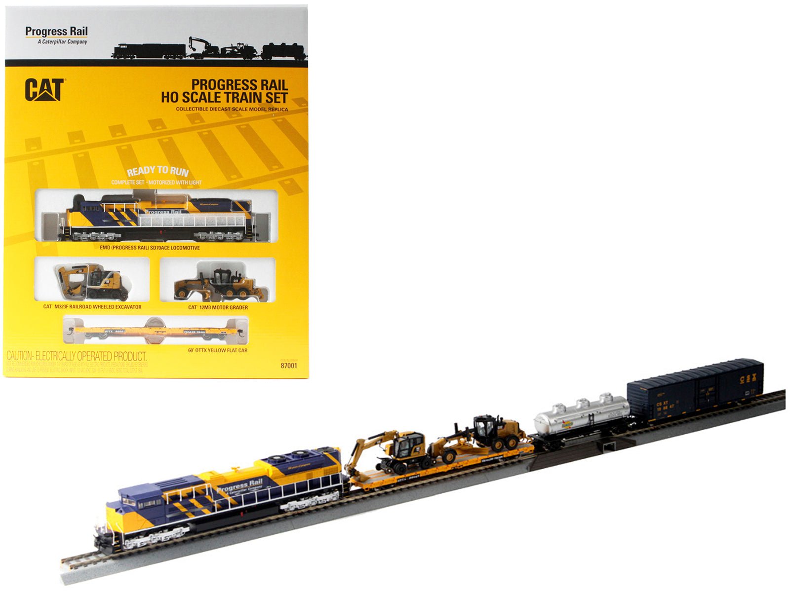 Progress Rail 100th Anniversary Train Set 1/87 (HO) Diecast Models by Diecast Masters free shipping USA - Rapid Vehicles