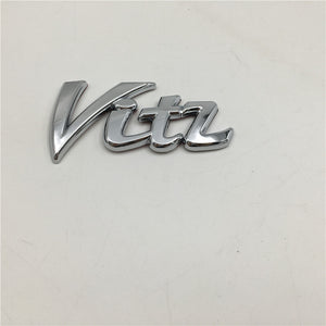 Color: silver - For Toyota Vitz Chrome Emblem Hatchback Badge Letters Rear Trunk Nameplate - Premium Car Stickers from Rapidvehicles - Just $14.99! Shop now at Rapidvehicles