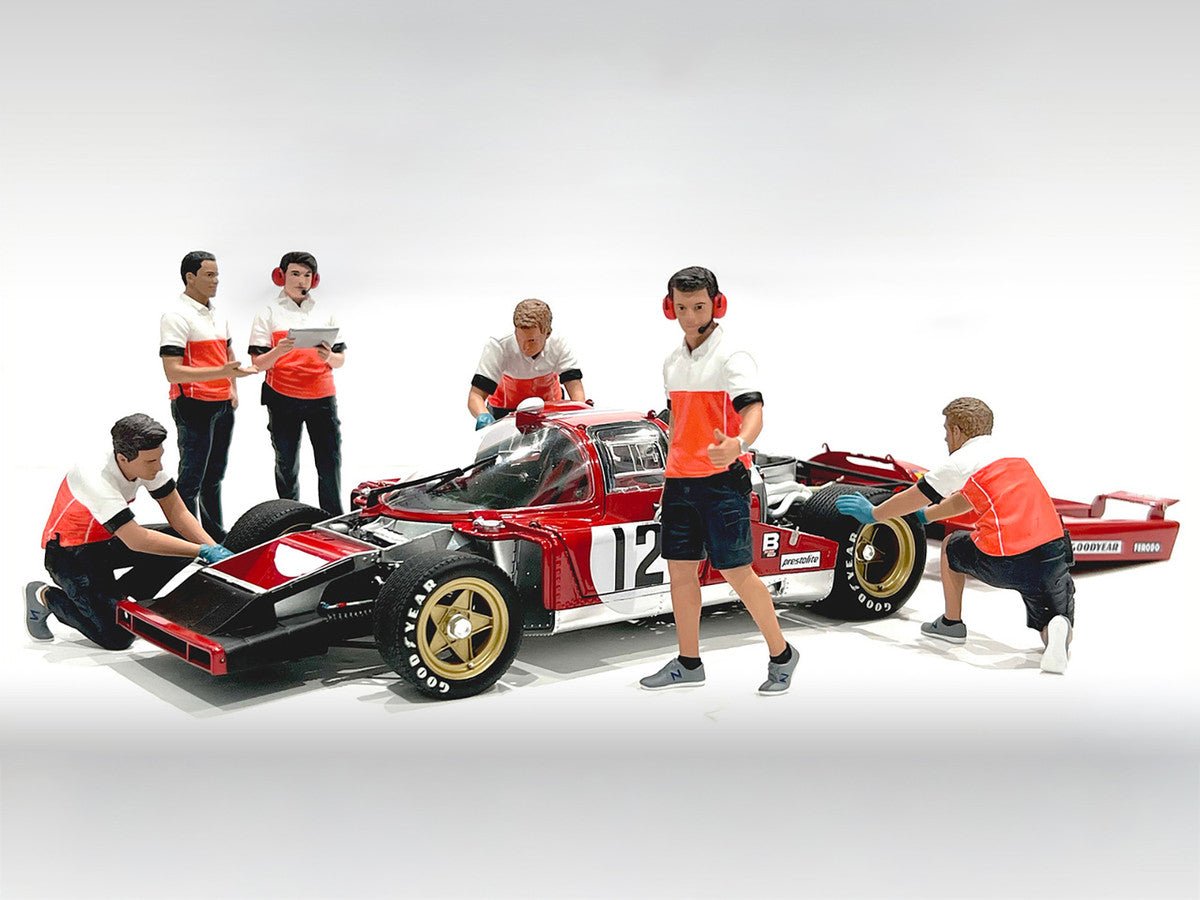 "Race Crew" 6 piece Figure Set for 1/24 Scale Models by American Diorama free shipping USA - Rapid Vehicles