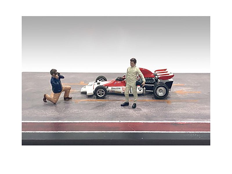 "Race Day" Two Diecast Figures Set 1 for 1/43 Scale Models by American Diorama free shipping USA - Rapid Vehicles