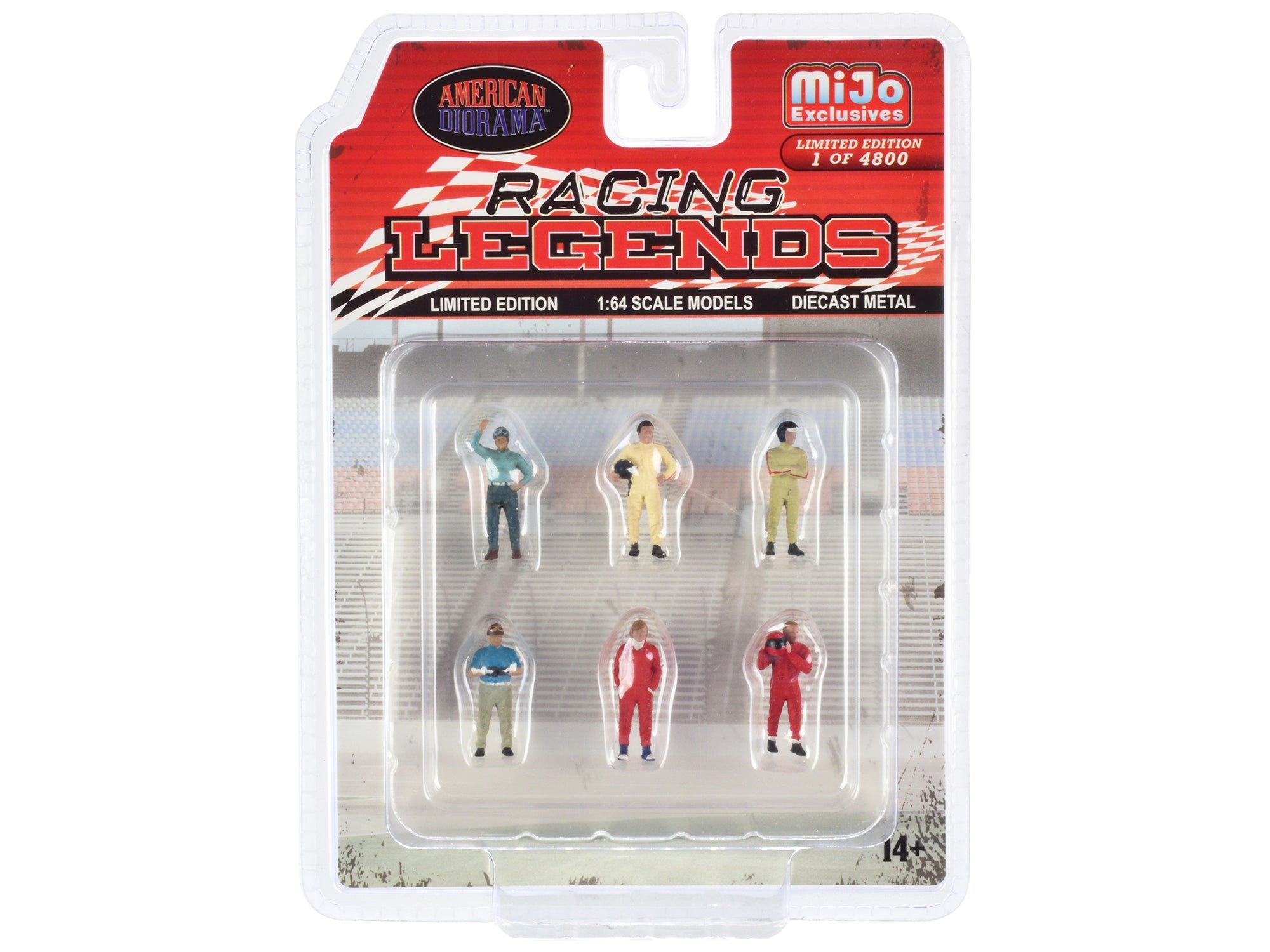 "Racing Legends" 6 piece Diecast Set (6 Driver Figures) Limited Edition to 4800 pieces Worldwide 1/64 Scale Models by American Diorama free shipping USA - Rapid Vehicles
