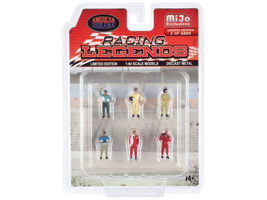 "Racing Legends" 6 piece Diecast Set (6 Driver Figures) Limited Edition to 4800 pieces Worldwide 1/64 Scale Models by American Diorama free shipping USA - Rapid Vehicles