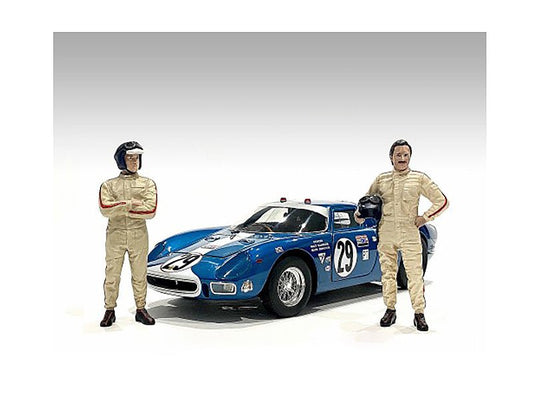 "Racing Legends" 60's Set of 2 Diecast Figures for 1/43 Scale Models by American Diorama free shipping USA - Rapid Vehicles