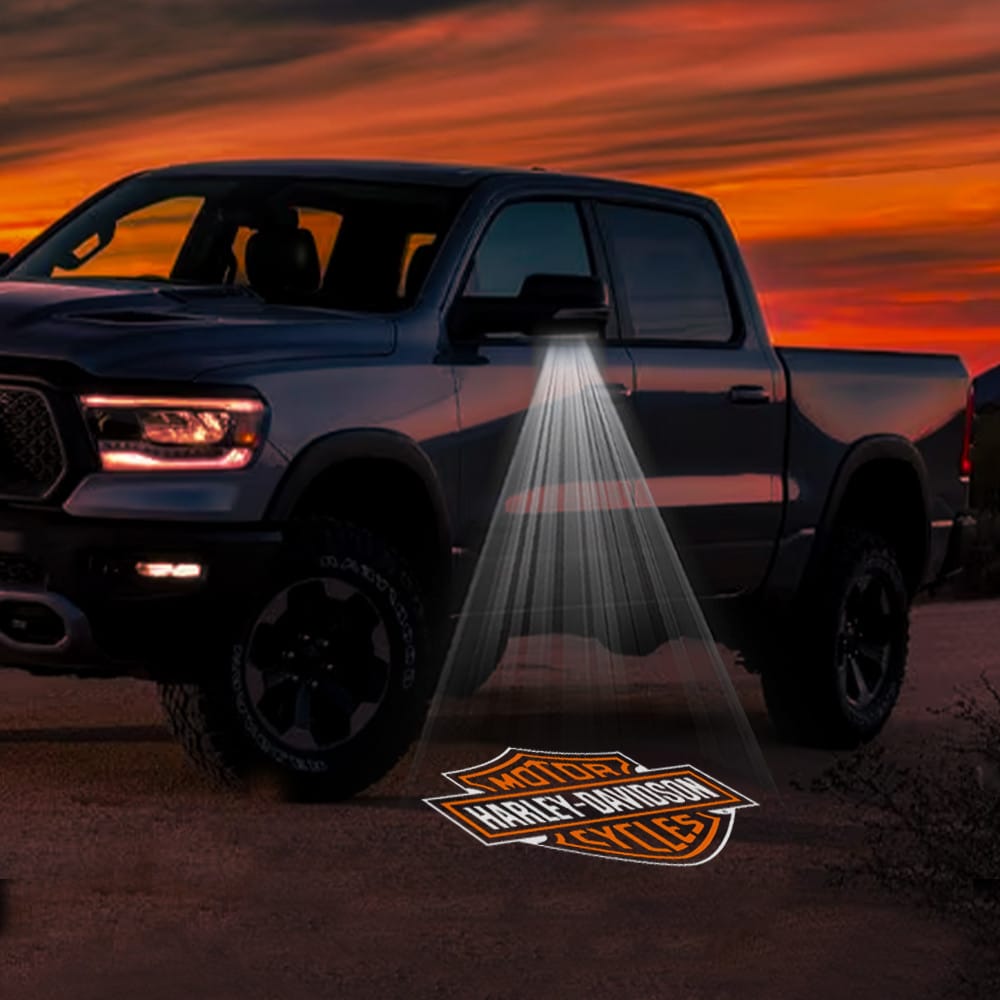 RAM 3500 3rd/4th/5th Gen Premium Side Wing Mirror Puddle Lights Various Designs - 2003-2026