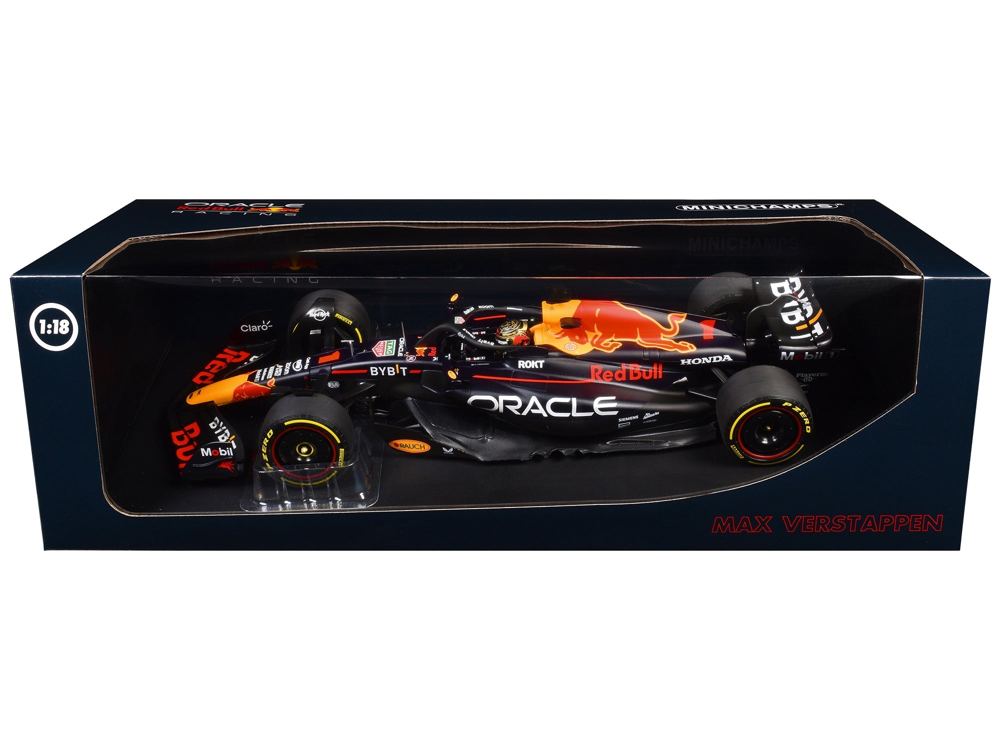 Red Bull Racing RB19 1 Max Verstappen "Oracle" Winner F1 Formula One "Abu Dhabi GP" (2023) with Driver Limited Edition to 204 pieces Worldwide 1/18 Diecast Model Car by Minichamps free shipping USA - Rapid Vehicles