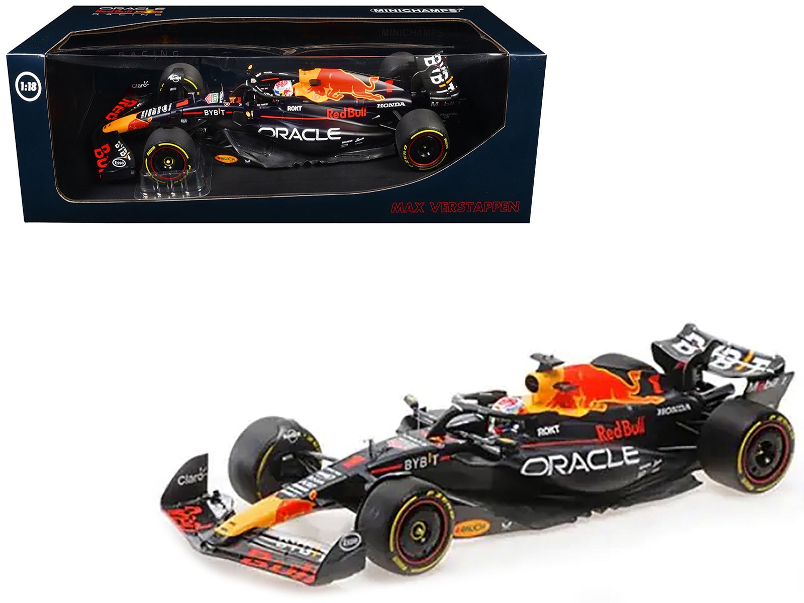 Red Bull Racing RB19 1 Max Verstappen "Oracle" Winner F1 Formula One "Italian GP" (2023) with Driver Limited Edition to 160 pieces Worldwide 1/18 Diecast Model Car by Minichamps free shipping USA - Rapid Vehicles