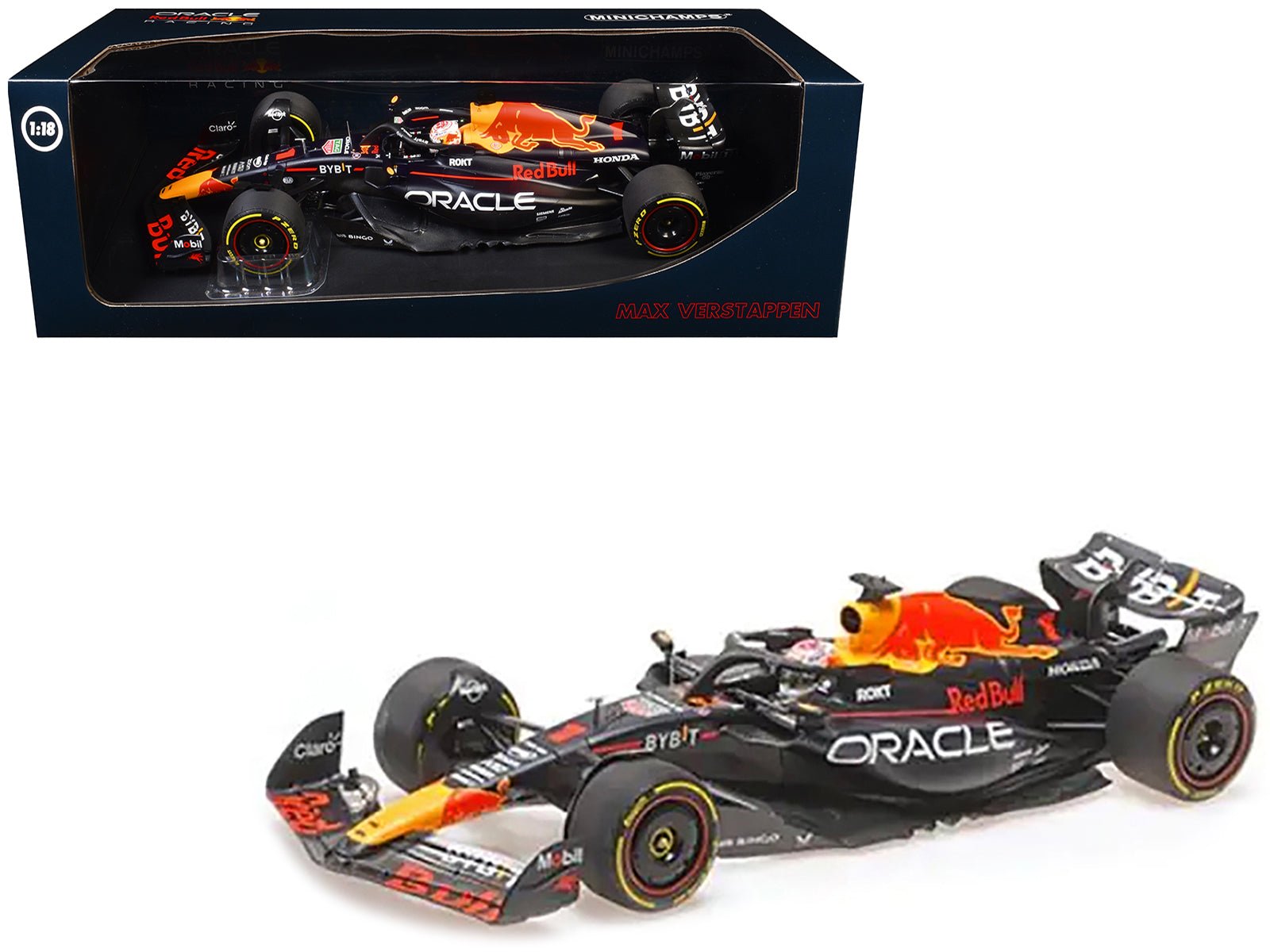 Red Bull Racing RB19 1 Max Verstappen "Oracle" Winner F1 Formula One "Japanese GP" (2023) with Driver Limited Edition to 180 pieces Worldwide 1/18 Diecast Model Car by Minichamps free shipping USA - Rapid Vehicles
