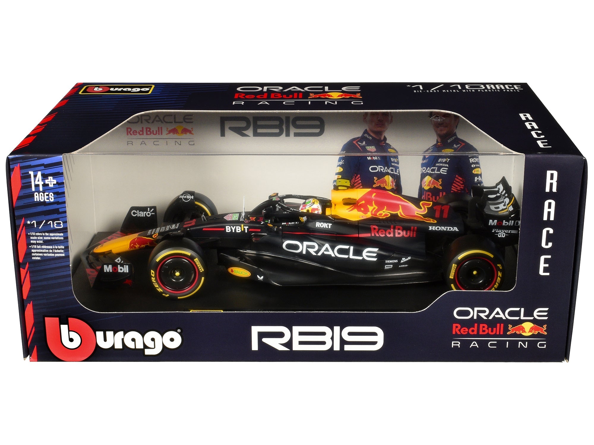 Red Bull Racing RB19 11 Sergio Perez "Oracle" Formula One F1 World Championship (2023) "Race" Series 1/18 Diecast Model Car by Bburago free shipping USA - Rapid Vehicles