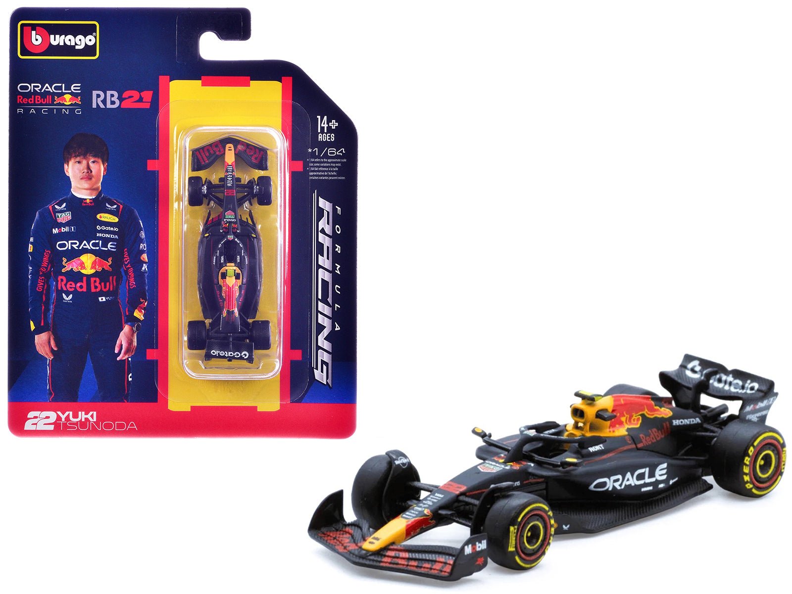 Red Bull Racing RB21 22 Yuki Tsunoda Formula One F1 World Championship (2025) "Formula Racing" Series 1/64 Diecast Model Car by Bburago free shipping USA - Rapid Vehicles