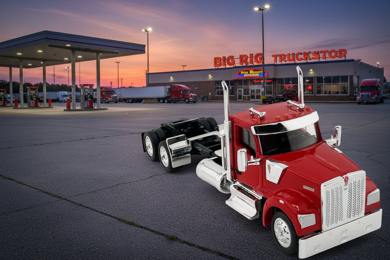 Kenworth W990 2-Axel Day Cab Red 1/87 (HO) Plastic Model Car by HO Logistics free shipping USA
