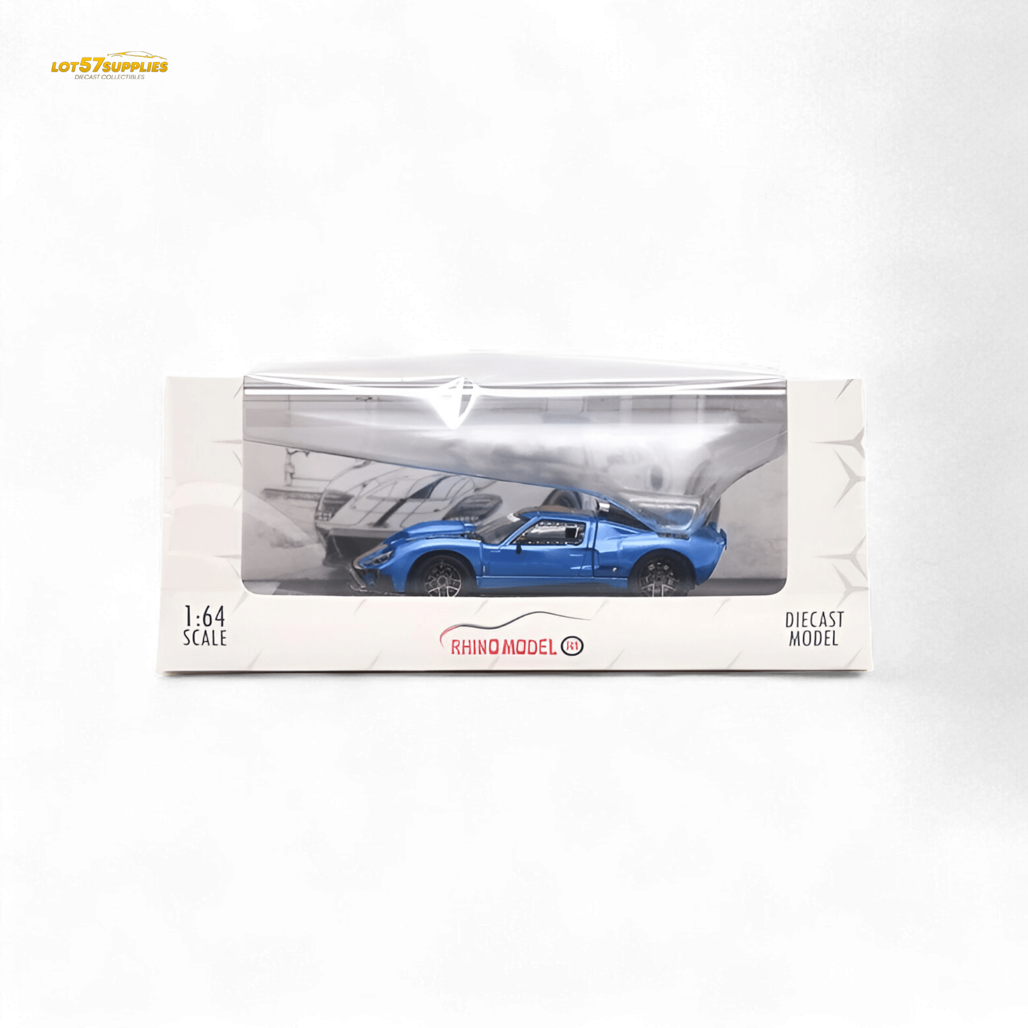 Rhino Model Ford GT40 Blue 1:64 - Rapid Vehicles