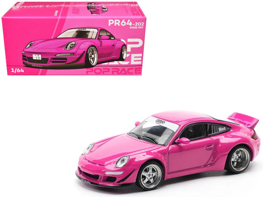 RWB 997 Pink 1/64 Diecast Model Car by Pop Race free shipping USA - Rapid Vehicles