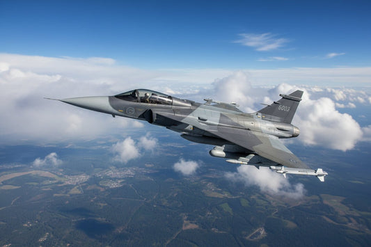 Saab JAS 39E Gripen Fighter Aircraft "6003 E - variant Pre - Production Test" (2023) Swedish Air Force 1/72 Diecast Model Airplane by Aviation 72 free shipping USA - Rapid Vehicles
