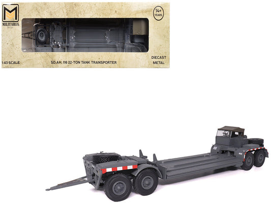 SD.AH. 116 22 - Ton Tank Transporter Gray "German Army" 1/43 Diecast Model by Militaria Die Cast free shipping USA - Rapid Vehicles
