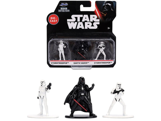 Set of 3 Diecast Figures "Star Wars" Movie Franchise "Nano Metalfigs" Series Diecast Models by Jada free shipping USA - Rapid Vehicles