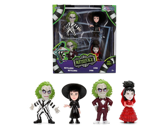 Set of 4 Diecast Figures "Beetlejuice" (1988) Movie "Metalfigs" Series by Jada free shipping USA - Rapid Vehicles