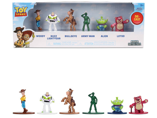 Set of 6 Diecast Figures "Toy Story" Movie Franchise "Nano Metalfigs" Series Diecast Models by Jada free shipping USA - Rapid Vehicles