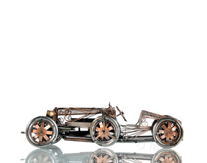 c1924 Bugatti Bronze and Silver Open Frame Racecar Sculpture - Premium  from Rapidvehicles - Just $177.99! Shop now at Rapidvehicles