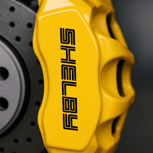 Shelby Ford Brake Caliper Decals - Set of 8 (6" to 3") Premium Vinyl Graphics - Rapid Vehicles