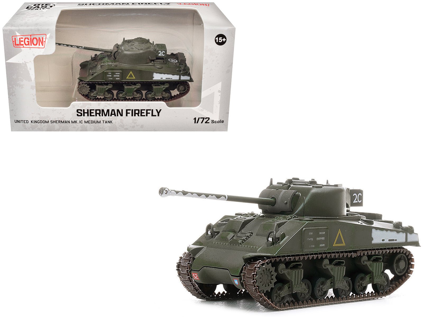 Sherman Firefly Mk.IC Medium Tank "A Squadron Coldstream Guards 5th Guards Armoured Brigade Germany" (1945) British Army 1/72 Diecast Model by Legion free shipping USA - Rapid Vehicles