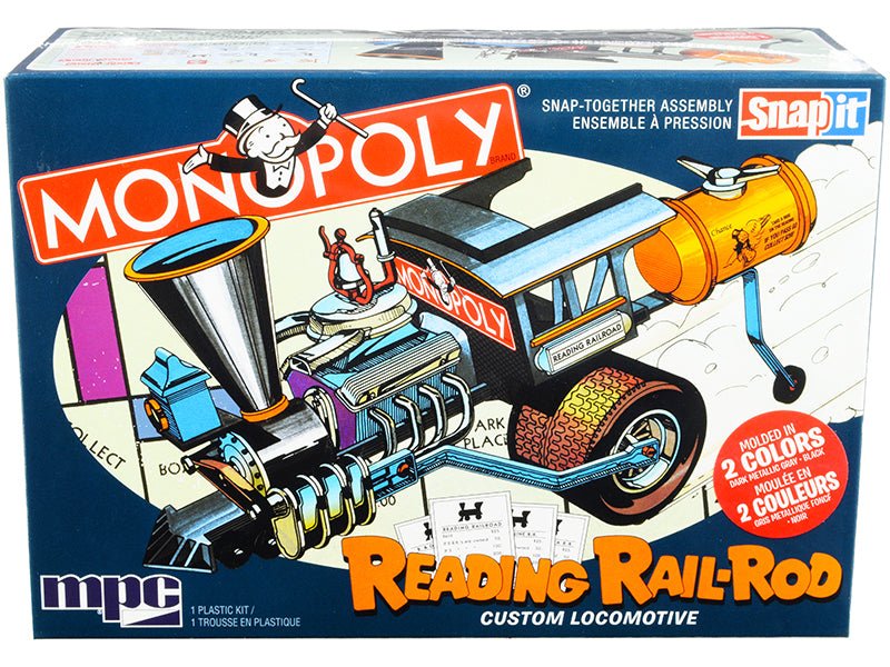 Skill 1 Snap Model Kit Reading Rail Rod Custom Locomotive "Monopoly" 1/25 Scale Model by MPC free shipping USA - Rapid Vehicles