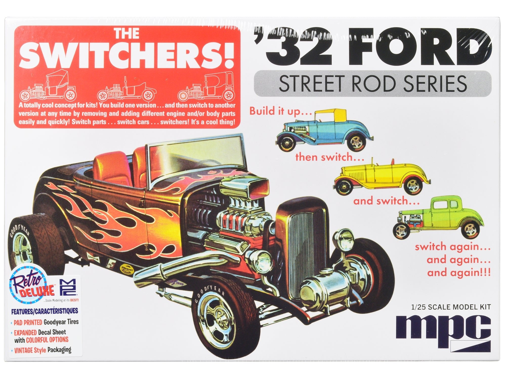 Skill 2 Model Kit 1932 Ford Street Rod Series "The Switchers" 1/25 Scale Model by MPC free shipping USA - Rapid Vehicles