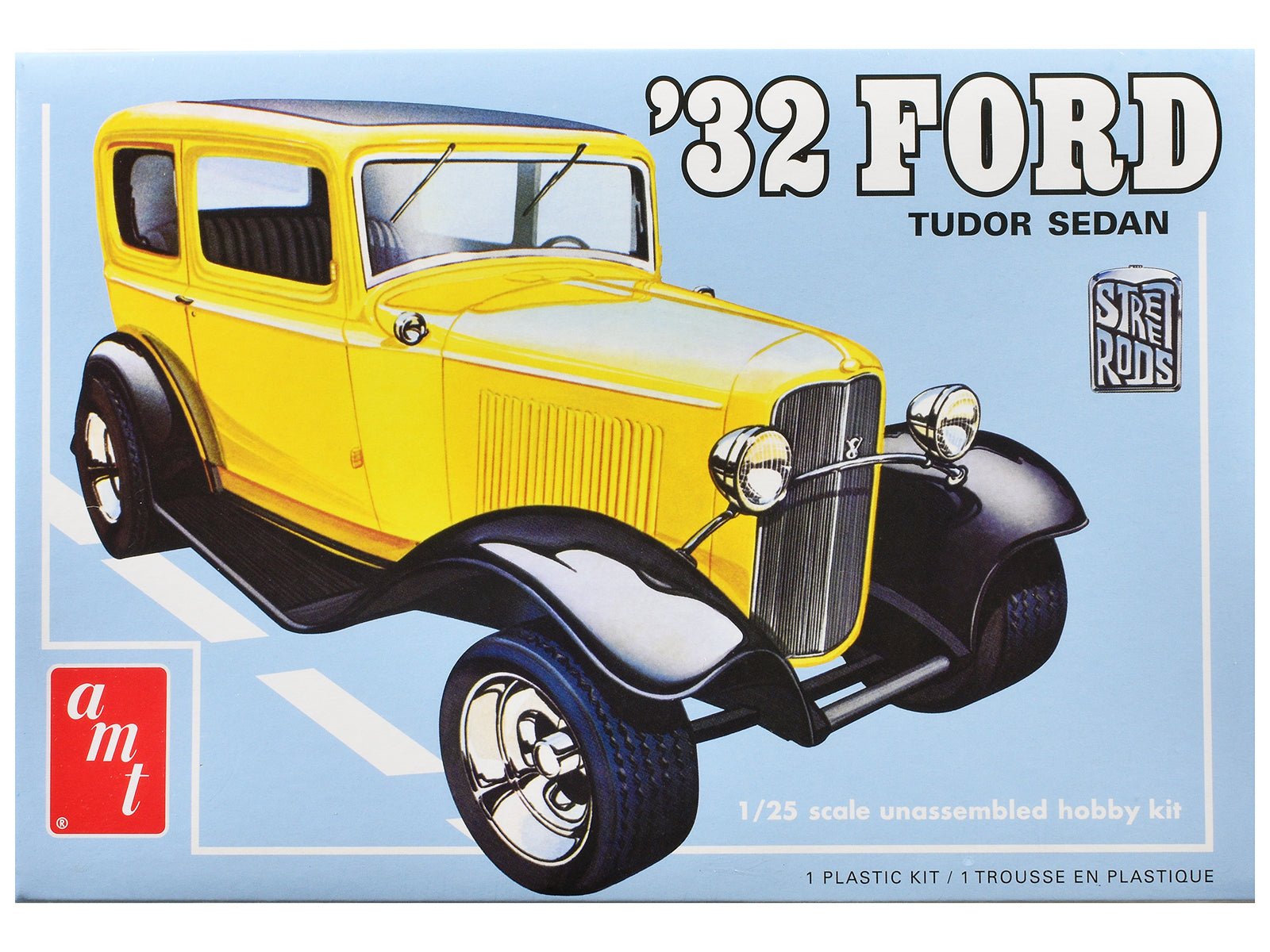 Skill 2 Model Kit 1932 Ford Tudor Sedan "Street Rods" Series 1/25 Scale Model by AMT free shipping USA - Rapid Vehicles