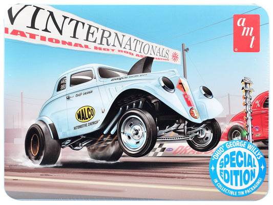 Skill 2 Model Kit 1933 Willys Gasser "Ohio George" with Collectible Tin Packaging 1/25 Scale Model by AMT free shipping USA - Rapid Vehicles