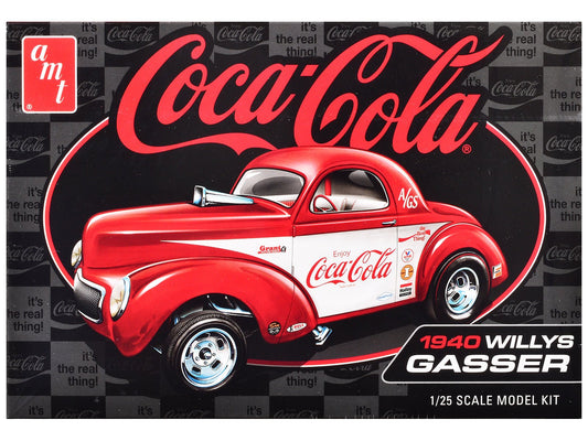 Skill 2 Model Kit 1940 Willys Coupe "Coca - Cola Race Team" 1/25 Scale Model by AMT free shipping USA - Rapid Vehicles