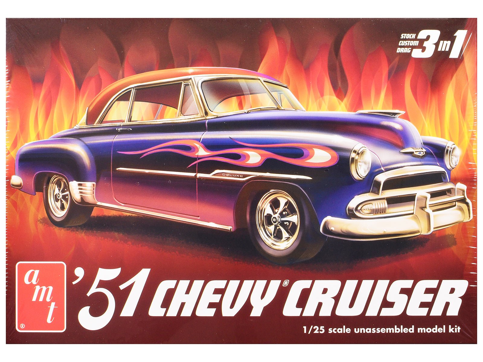 Skill 2 Model Kit 1951 Chevrolet Cruiser 3 - in - 1 Kit 1/25 Scale Model by AMT free shipping USA - Rapid Vehicles