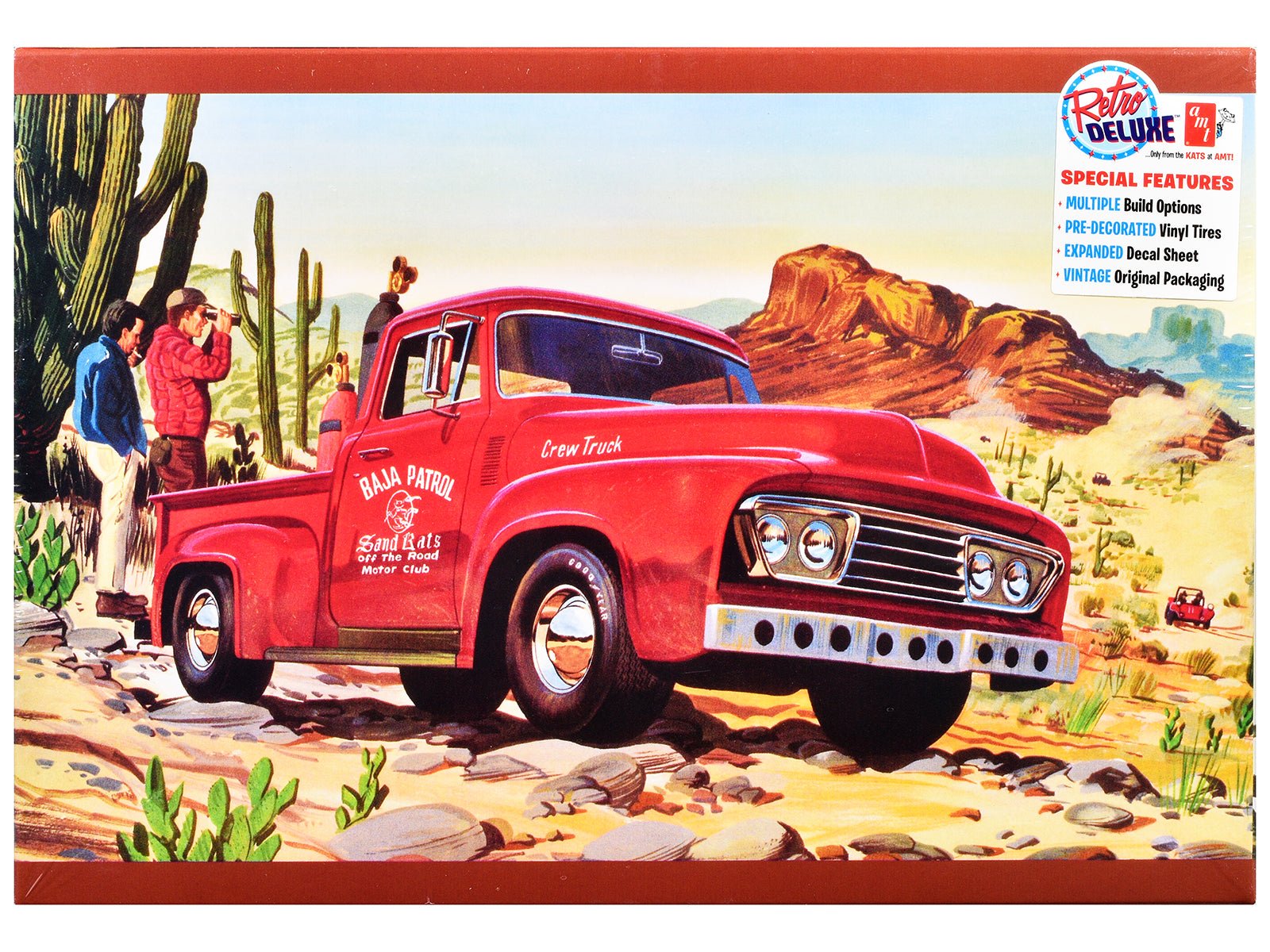 Skill 2 Model Kit 1953 Ford Pickup Truck "Baja Patrol" 1/25 Scale Model by AMT free shipping USA - Rapid Vehicles